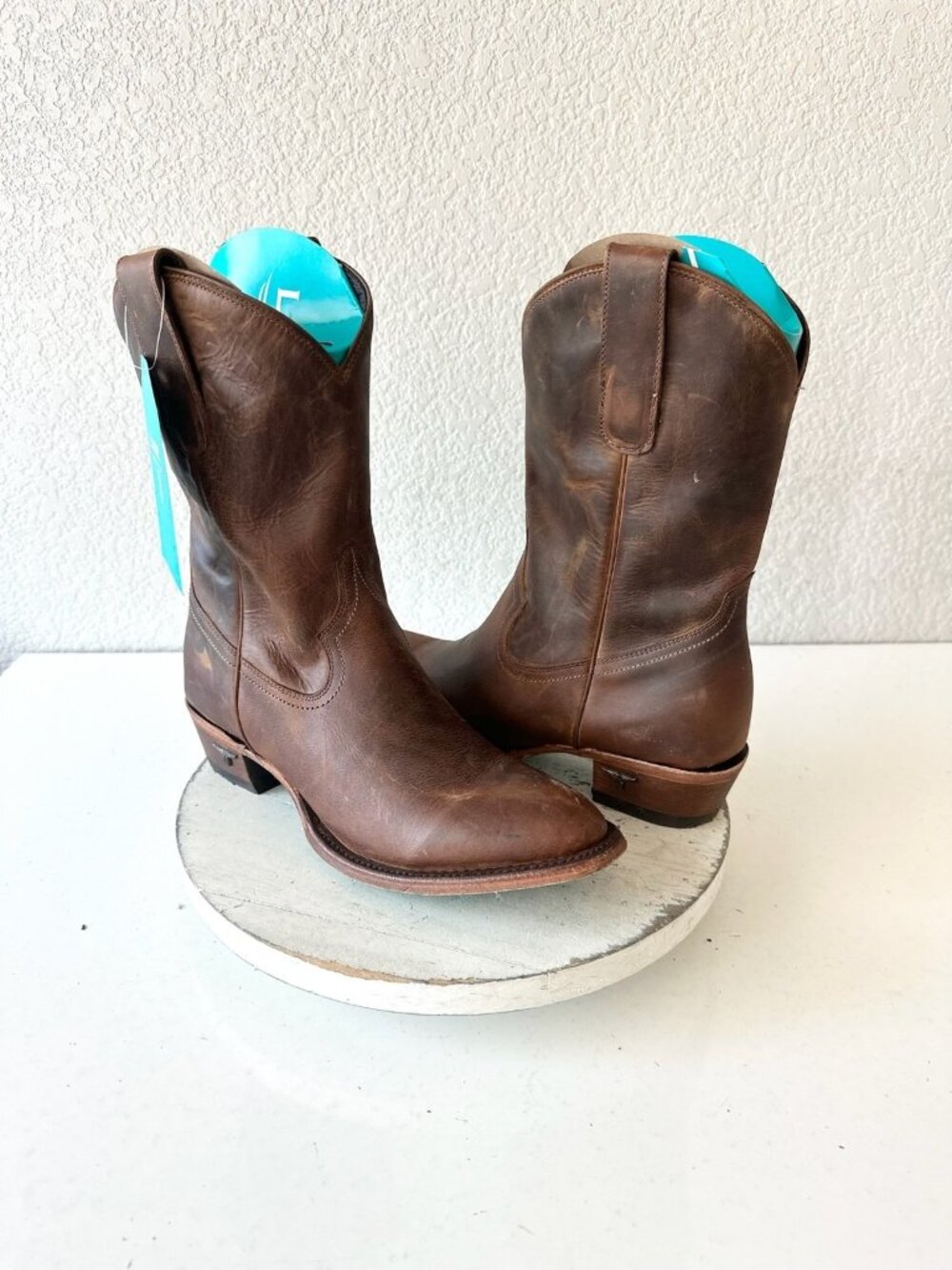 Lane PLAIN JANE Midi Cowboy Boots Burnt Caramel Western Cowgirl Short Ankle 10